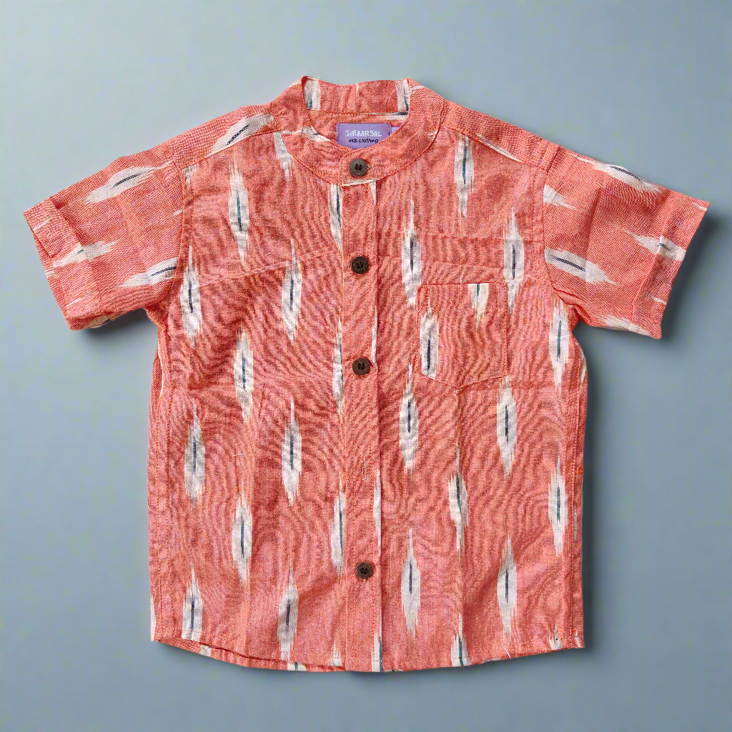 Peach ikkat