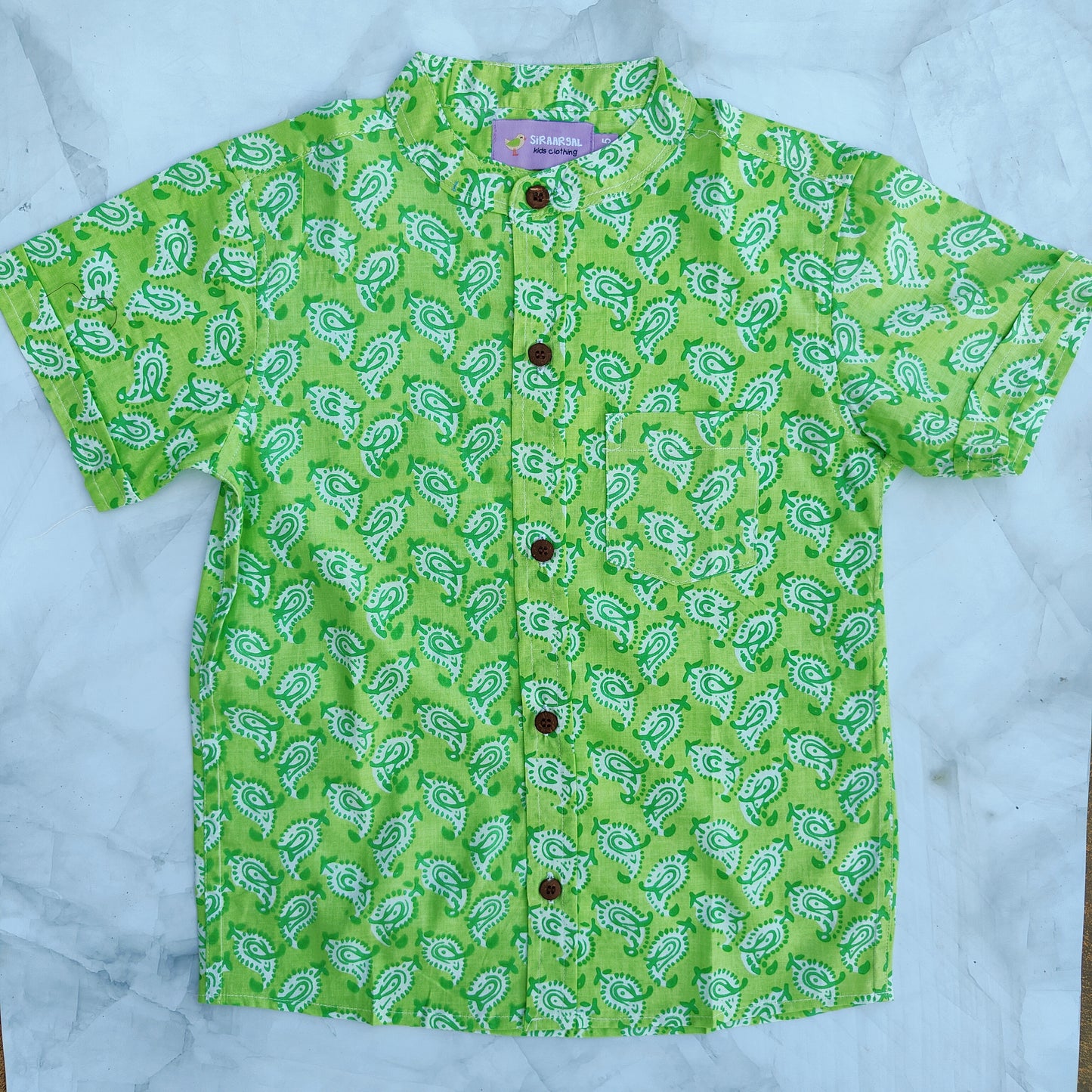 Green paisley