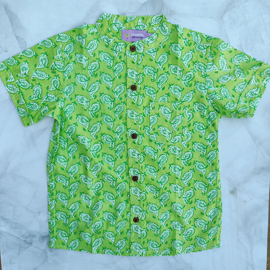 Green paisley